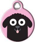 Dog Tag Art Newfoundland Girl Personalized Pet ID Tag for Dogs, Silent Polymer Coated Nametag with Customized Identification Information - Large 1.25" Diameter