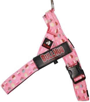 BULLHUG Adjustable Dog Harness– No Pull, No Choke – for English Bulldogs, French Bulldogs, Pugs & Broad-Chested Breeds – Easy, Safe Walks (Cups, Small)