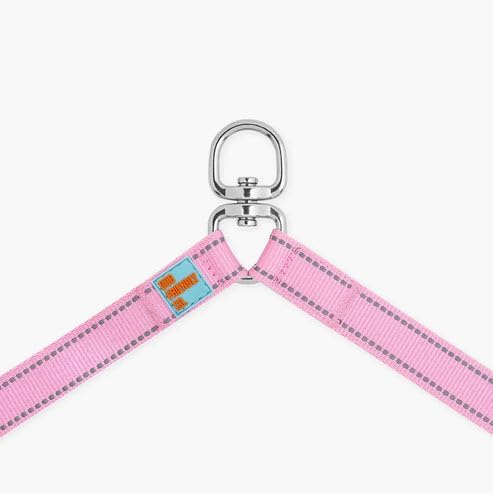 DF Co. Leash Splitter | Walk Two Dogs with Complete Control - 360° Swivel, Tangle Free, Adjustable Length, Reflective Webbing, Heavy Duty Clips (Pink Camo)