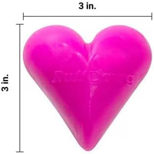 Ruff Dawg Dawg-Hart – Heart Shaped Rubber Toy – Floating & Bouncing Fetch Toy for Aggressive Chewers – Interactive & Fun – Neon Colors for Outdoor Play