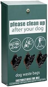ZERO WASTE USA - Rust Proof Aluminum Dog Waste Dispenser - Free 400 Waste Roll Bags - 10-Year Warranty - Over 500k Sold in USA (Matte Green)