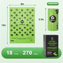 ILOMAX Dog Poop Bags with Dispenser, 270 Lavender Scented Waste Bags, Extra Thick Leak-Proof, 38% Plant-Based, Fits All Standard Holders – 18 Rolls