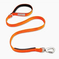 DF Co. Classic Dog Leash | Strain-Free, Shock Resistant, Prevents Jolts, Maintain Control | Durable Waterproof Material with Heavy Duty Clip & D-Ring (Orange, Small)