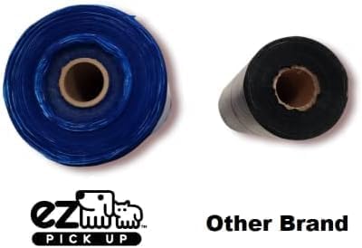 EZ Pick Up 1000 Count Dog Waste Poop Bags, Unscented Single Roll, Heavy Duty, Improved Thickness (Blue - 1000ct)