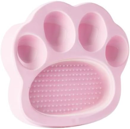 PetDreamHouse PAW 2-in-1 Mini Slow Feeder Dish & Lick Pad for Small Dogs & Cats, Paw-Shaped Slow Feeding Dish with an Interchangeable PAW Lick Pad.