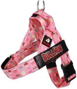 BULLHUG Adjustable Dog Harness– No Pull, No Choke – for English Bulldogs, French Bulldogs, Pugs & Broad-Chested Breeds – Easy, Safe Walks (Cups, Small)