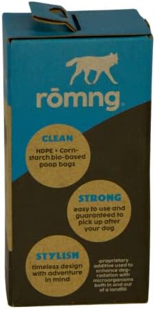 Bio-Based Dog Poop Bags, Unscented, Leak-Proof, Cornstarch Blend, 8 Rolls, 120 Bags, Blue