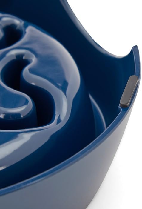 EveryYay by Petco Take it Slow Navy Plastic Slow Feeder Dog Bowl Small