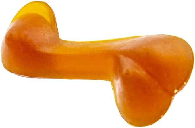 Fuzzy Puppy Dog Toys for Aggressive Chewers: All-Natural Rubber, Durable Dog Chew Toy, Great Teething Toys for Puppies | DOGGO Bone, Medium (FP-Toy07)