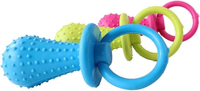 1 Pc Random Color Dog Toys for Aggressive Chewers,Rubber Pacifier Puppy Dog Chewing Molar Play Toy Pet Supplies