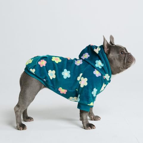 Spark Paws Dog Hoodie – Premium Dog Sweater for Small, Medium, and Large Dogs | Warm Outfits for French Bulldogs, Pitbull, Puppy, Winter Jacket Alternative - Daisy - M