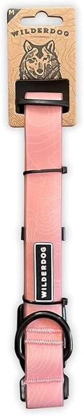 Wilderdog Waterproof Dog Collar - Repels Water & Dirt - Medium 13"-18" - Guava