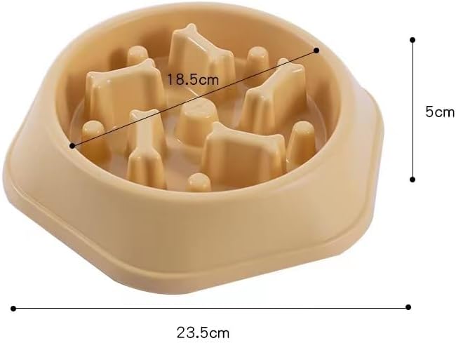 Slow Feed Puzzle Bowl for Dogs – Interactive Anti-Choke Design, Non-Slip & Easy Clean, Ideal for Puppies & Adult Dogs (Yellow)