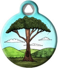 Dog Tag Art Nature and Outdoors Custom Pet ID Tag for Dogs and Cats, Personalized Dog Tag with Customized Identification, Tall Tree, Large (1.25" Diameter)