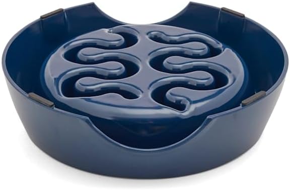 EveryYay by Petco Take it Slow Navy Plastic Slow Feeder Dog Bowl Small
