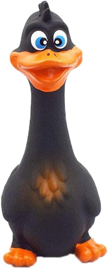 Rubber Chicken Screaming Dog Chew Aggressive Chewer, Tough Dog Chews Toy, Dog Small Medium Large Dogs, Non-, Brown 17x6cm