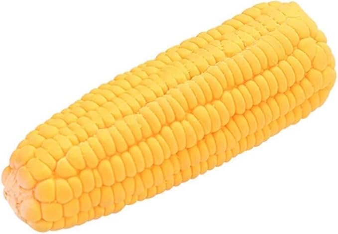 2Pcs Pet Dog Puppy Latex Corn Shape Squeaky Bite-Resistant Interactive Play Chew Toy Pet Supplies Dog Toy Corn, Toys Aggressive Chewers for Small/Medium/Large