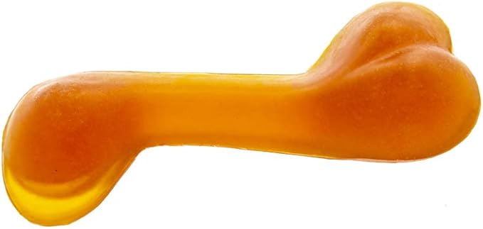 Fuzzy Puppy Dog Toys for Aggressive Chewers: All-Natural Rubber, Durable Dog Chew Toy, Great Teething Toys for Puppies | DOGGO Bone, Medium (FP-Toy07)