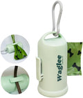 Dog Poop Bag Dispenser with Leash Clip, Includes 15 Thick Leak-Proof, Fresh Scent Waste Bags for Walking, Hiking, and Travel (Mint Green)