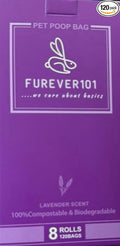 Dog Poop Bags – Lavender Scented Extra Thick Dog Waste Bag Rolls, Leak-Proof Pet Poop Bags for Dogs, 8 Rolls (120 Bags)