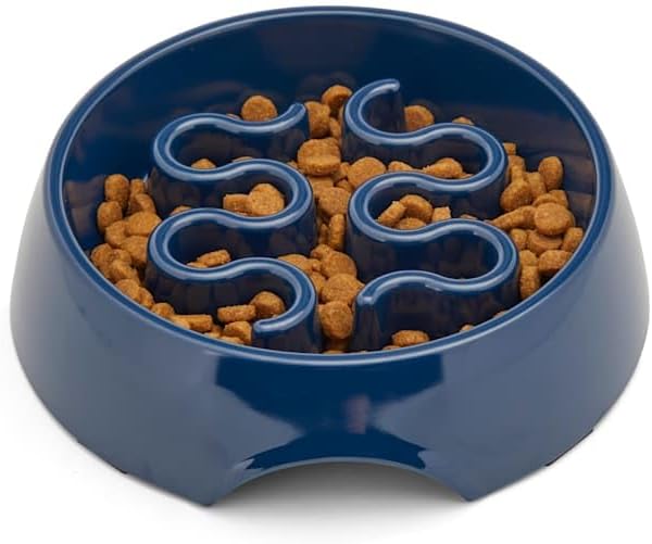 EveryYay by Petco Take it Slow Navy Plastic Slow Feeder Dog Bowl Small