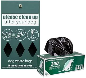 ZERO WASTE USA - Rust Proof Aluminum Dog Waste Dispenser - Free 400 Waste Roll Bags - 10-Year Warranty - Over 500k Sold in USA (Matte Green)