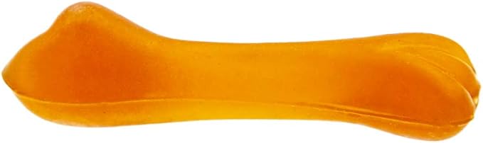 Fuzzy Puppy Dog Toys for Aggressive Chewers: All-Natural Rubber, Durable Dog Chew Toy, Great Teething Toys for Puppies | DOGGO Bone, Small (FP-Toy06)