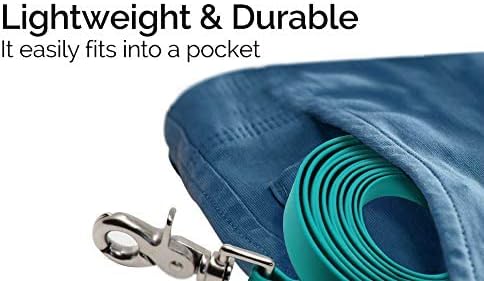 Tiger Tail 4FT Green Premium Coated Nylon Dog Leash for Large Medium & Small Dogs - Waterproof and Odor Proof, Alternative-Leather Lead | Green, 4ft