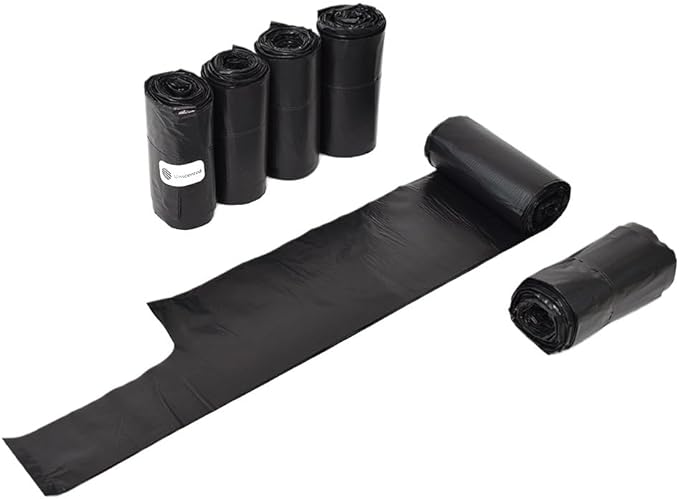 Large Dog Poop Bags on a Roll with Easy Tie Handles, Strong and Leak Proof Doggy Waste Bags, 72 Count, Black Unscented