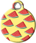 Dog Tag Art Watermelon Wedge Custom Pet ID Tag, Food-Themed Cat and Dog Name Tag, Personalized Dog Tag with Customized Identification Information - Large