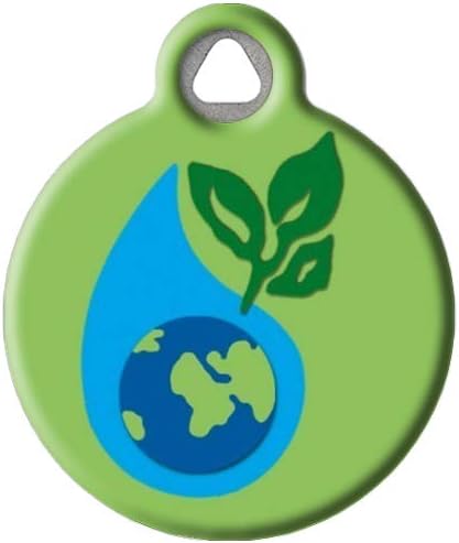 Dog Tag Art Lupine Pattern Earth Day - Custom Pet ID Tag for Dogs and Cats Large Size