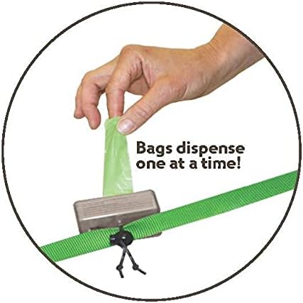 Neater Pet Brands Neater Bags Dog Waste Bag, No Rolls - Dog Poop Bags Dispense One at a Time, Doggie Poop Bag with Easy-Tie Handles, Dispenser Attaches to Any Leash (210 Count, Blue Bone & Paw Print)