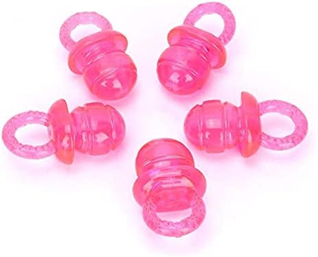 5PCS Pet Dog Chewing Toy, Pacifier Shaped Pet Dogs Teether Teething Sounding Interactive Chew Toy(Red)