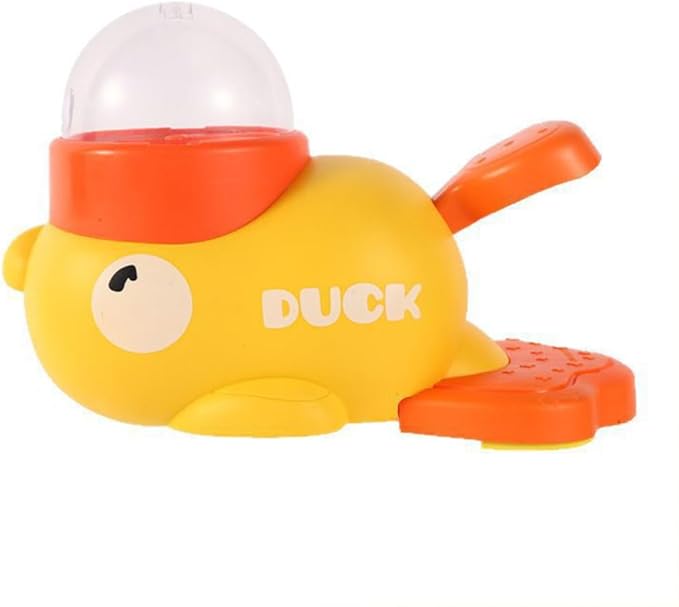 Duck Pet Feeder for Dogs with 3 Lids, Yellow Duck Treat Dispenser Interactive Puzzle Feeder for Dog Cat, Durable Anti-Gulping Slow Feeding Enrichment for Small Medium Pet (Yellow, 2PCS)