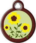 Dog Tag Art Suzie Q Lupine Pattern Personalized Pet ID Tag for Dogs and Cats, Silent Polymer Coated Stainless Steel Nametag with Customized Identification Information, Large 1.25" Diameter