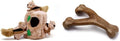 Outward Hound Hide A Squirrel Plush Dog Toy Puzzle (Large) and Benebone Wishbone Durable Dog Chew Toy (Medium)