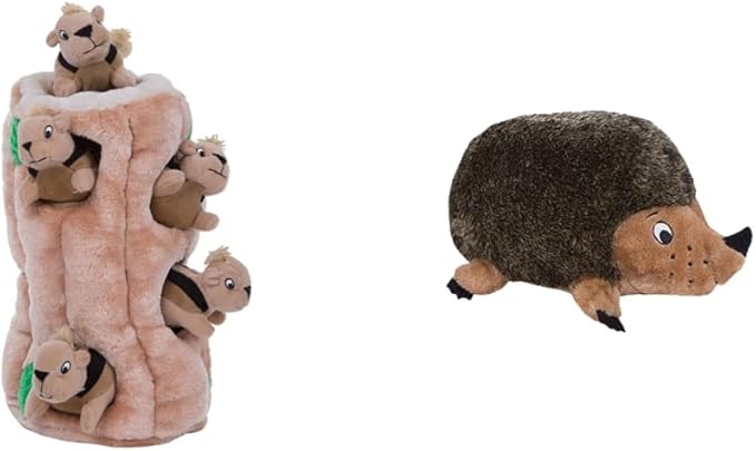 Outward Hound Hide A Squirrel Plush Dog Toy Puzzle, XL, Hedgehogz Plush Dog Toy, Medium