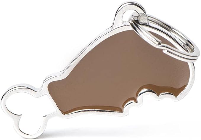 My Family Personalized Pet ID Tag Made in Italy, Chicken, Free Engraved Dog Tag, Hand Enameled Metal, Food Collection