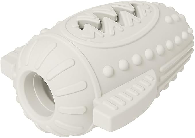 Feed N' Fetch Interactive Treat Rocket - Multipurpose Dog Feeder, Teeth Cleaner & Treat Dispenser - Food Puzzle Toy for All Dog Breeds & Sizes