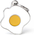 My Family Personalized Pet ID Tag Made in Italy, Egg, Free Engraved Dog Tag, Hand Enameled Metal, Food Collection