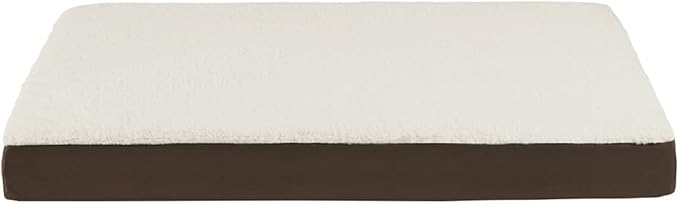 Friends Forever Orthopedic Dog Bed, Cooling Dog Beds with Removable Washable Cover, Reversible Pet Bed Mat with Memory Foam, Washable Removable Cover, Kato Khaki, 30x20x3 (Pack of 2)