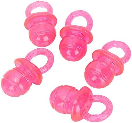 5PCS Pet Dog Chewing Toy, Pacifier Shaped Pet Dogs Teether Teething Sounding Interactive Chew Toy(Red)