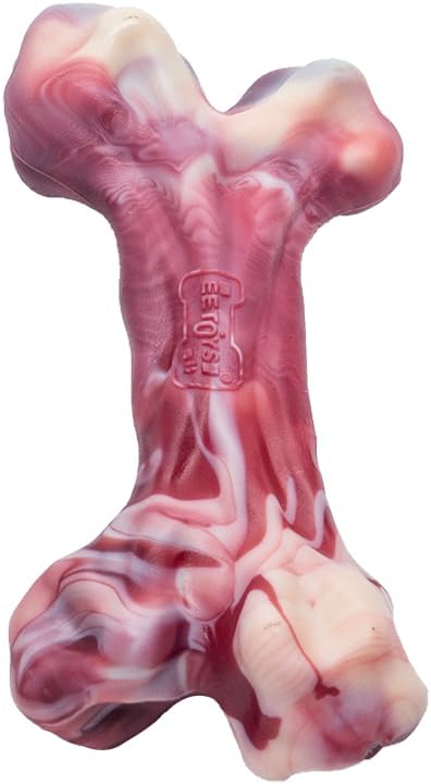 LOS ANDES Dog Chew Toys for Aggressive Chewers,Tough Dog Toy to Keep Them Busy, Durable Indestructible Chew Bone for Medium Large Breeds,Bacon Flavor for Teeth Cleaning