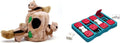 Outward Hound Hide A Squirrel Plush Dog Toy Puzzle (Large) and Outward Hound Nina Ottosson Dog Brick Interactive Treat Puzzle Dog Toy
