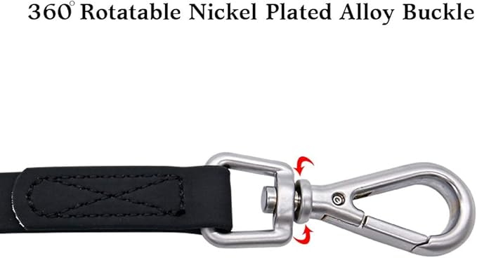 Waterproof Dog Training Leash 50FT 30FT 15FT 10FT 5FT Heavy Duty Recall Long Lead for Large Medium Small Dogs (50FT, Black)