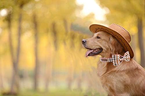 Elegant little tail Dog Collar with Bow, Comfotable Dog Bowtie, Bowtie Dog Collar Adjustable Dog Collars for Small Medium Large Dogs