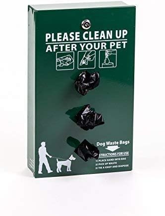 Zero Waste USA - Gloss Green Rust Proof Aluminum Mini Dog Waste Station – UV Protected to Eliminate Color Fading – Roll Bag System (most popular bags) – Plus Free 400 dog waste bags - no trash can