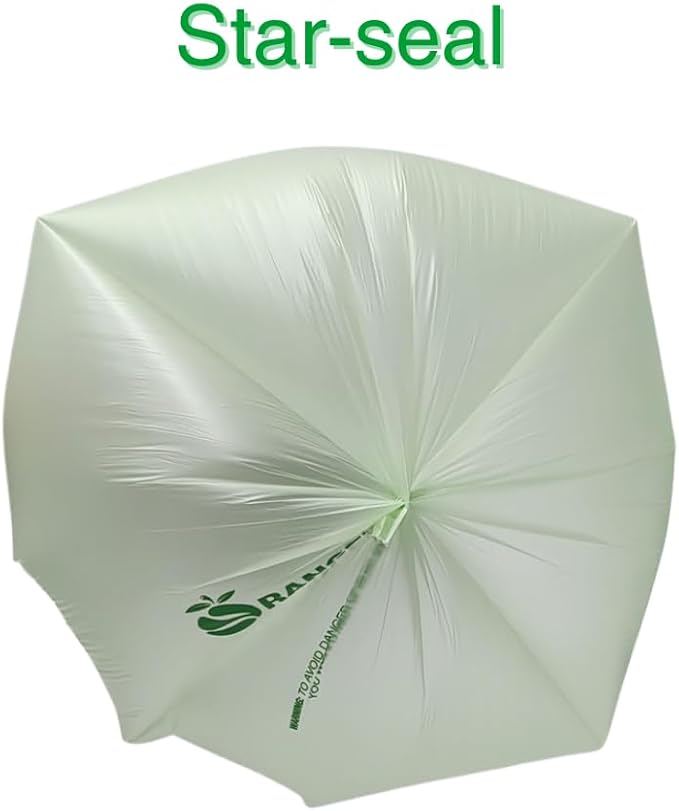 OrangeBio 55 Gallon Home Compostable Trash Bags, 15 Count, 1.5 Mils Extra Thick 38 x 56 Inches, 208 Liter, Compostable Liners, ASTM D6400 EN 13432 US BPI & OK Compost Home Certified