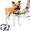 Chunky Teething Rings for Dogs, Bracelet Food Grade Silicone Puppy Chew Toys for Large Puppies, Durable Dog Ring Toy for Medium Large Dogs, Puppy Teething Chews - K-9 Green (2 Pieces)