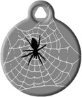 Dog Tag Art Web Master Lupine Pattern Personalized Pet ID Tag for Dogs and Cats, Silent Polymer Coated Stainless Steel Nametag with Customized Identification Information, Large 1.25" Diameter